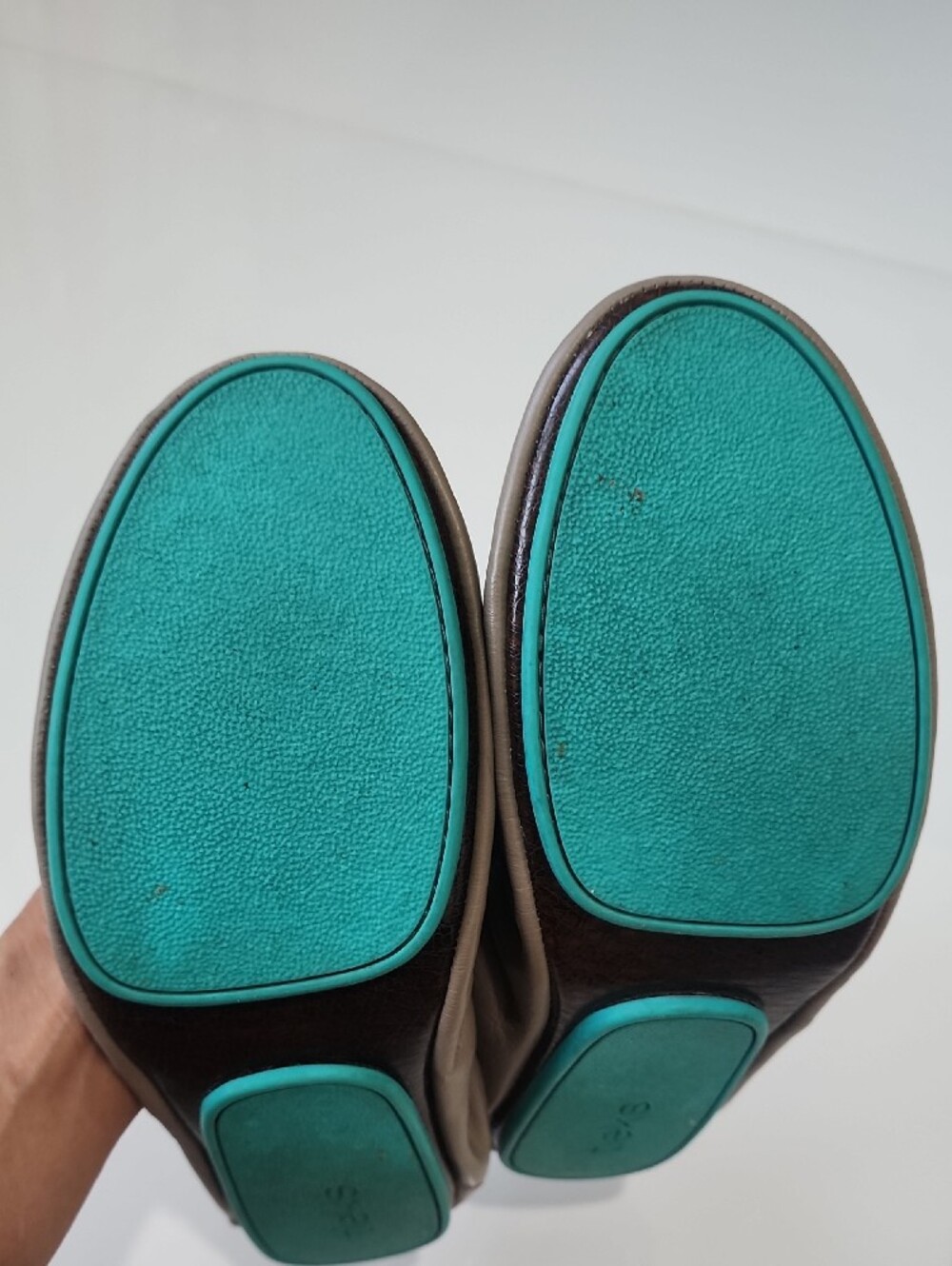 Tieks Taupe Leather Ballet Flats - Picture 9 of 14